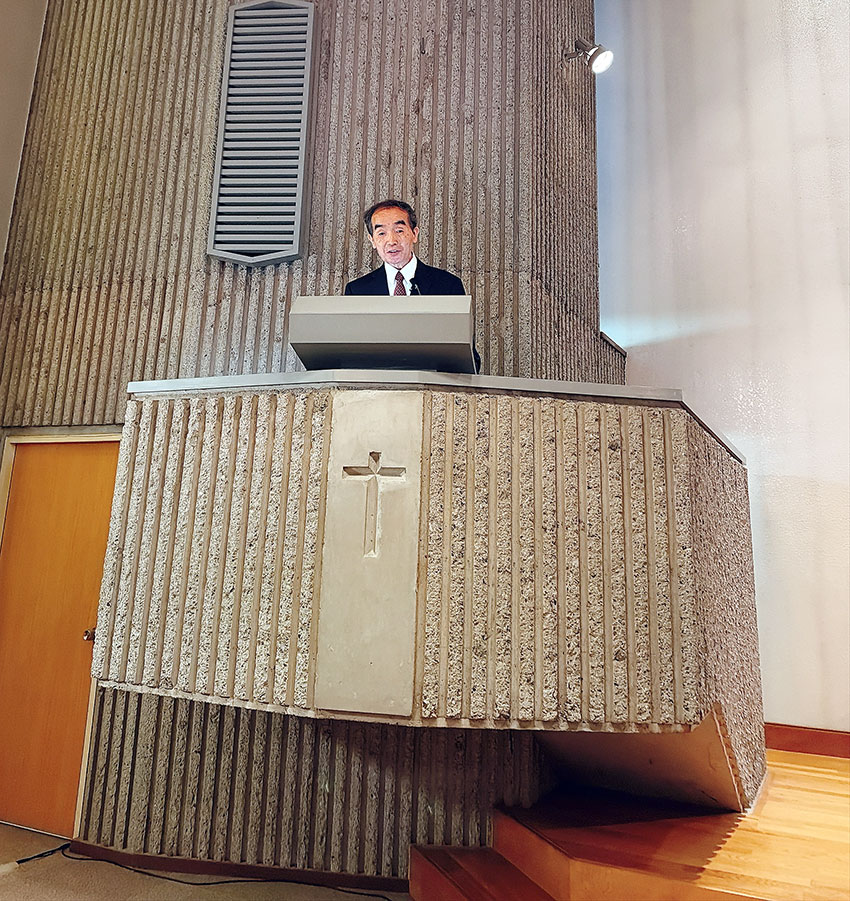 礼拝メッセージは田中議長